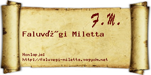 Faluvégi Miletta névjegykártya